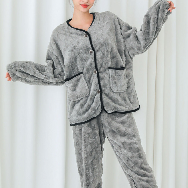 글램공감 라온 융털 극세사 수면 잠옷 세트