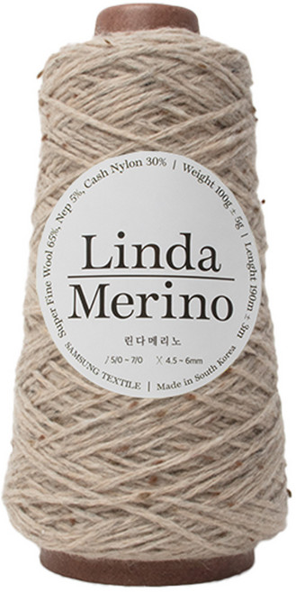 Yarna Linda 美麗諾毛線 100g, 1個, 703 燕麥色