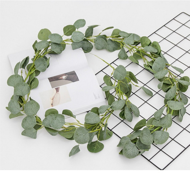 올리브파티 유칼립투스 조화 넝쿨 가랜드, 혼합색상