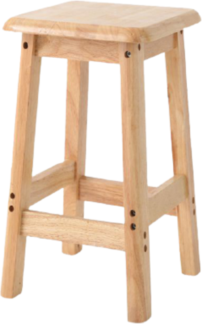 고무나무 사각 스툴, 1개