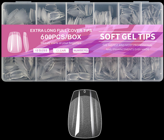 바르나 엣지 소프트 네일팁 코핀M팁 12종 x 50p 세트, 1개