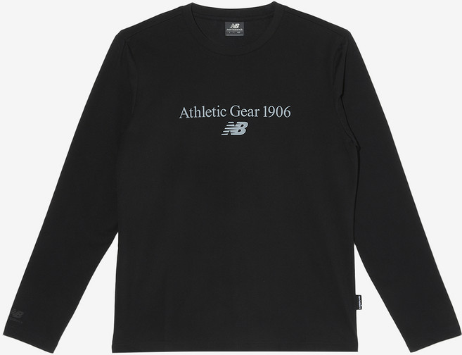 뉴발란스 남녀공용 UNI 에센셜 레터로고 긴팔 티셔츠 NBNDEB3002