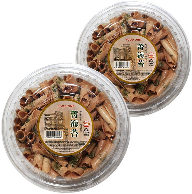 맛을담는사람들 청해태 파래말이 전병, 220g, 2개