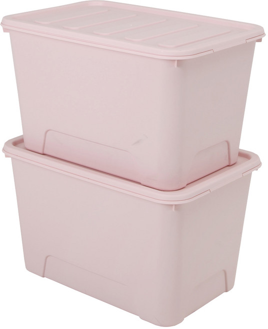 KAZT 馬卡龍生活盒 72L, 粉色, 2個