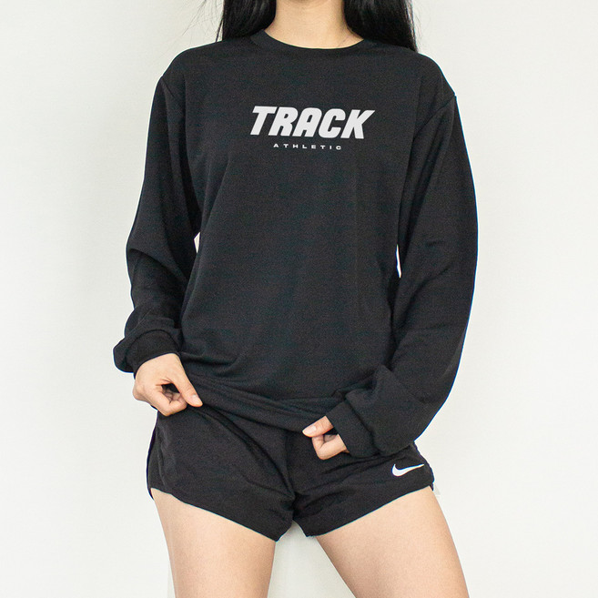 험블스튜디오 트랙 레터링 쿨링 냉감 통기성 긴팔 티셔츠 IMUD_45