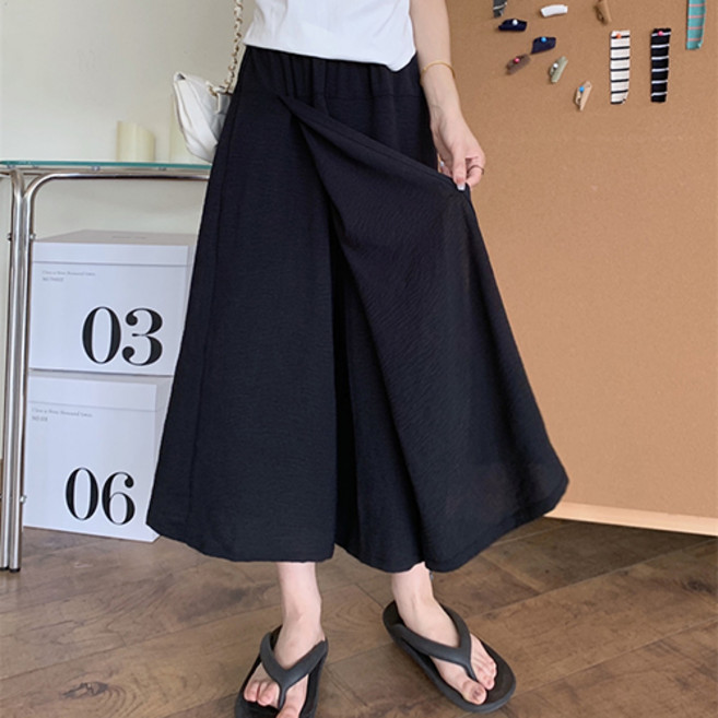 Lemon Soul Breeze 鬆緊腰寬版裹身褲裙