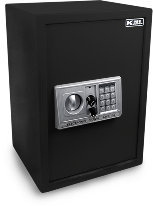 KEEPER SAFE BOX 守護者保險箱 密碼保險箱 防盜三門栓/雙層大空間 50EA 500 x 350 x 300mm, 黑色