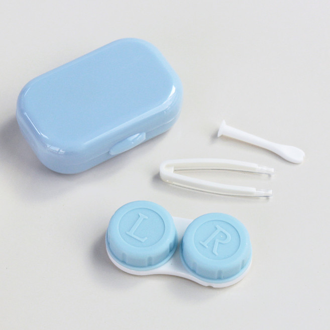 라피던트 파스텔 미니빈 거울케이스 + 집게 + 흡착봉 + 렌즈통 세트