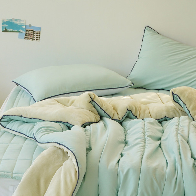 누비지오 양면 워싱 깊게자요 극세사 차렵이불 침구세트