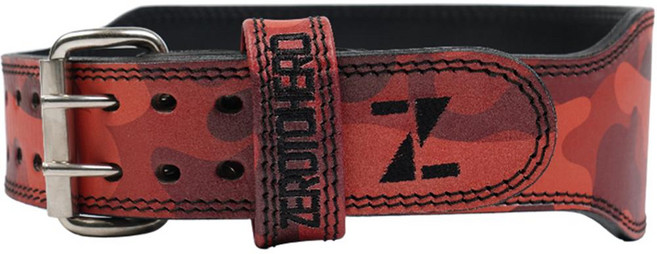 ZERO TO HERO 頂級皮革重訓腰帶 REDCAMO, 紅色迷彩, 1個