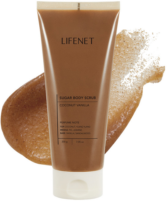 라이프넷 슈가 저자극 바디스크럽 코코넛 바닐라, 200g, 1개