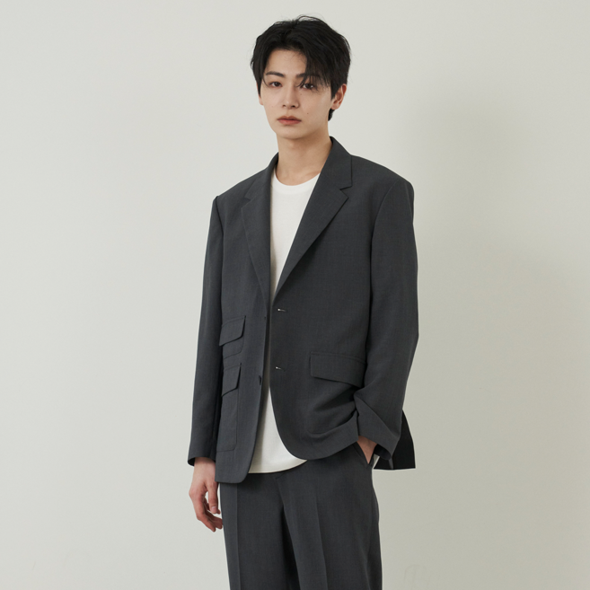 210에디트 남성용 쿨 실키넨 테일러드 자켓