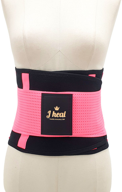 제이힐 헬스 코르셋 리프팅 복압 압박 프리미엄 허리 보호대, 1개, 형광핫핑크