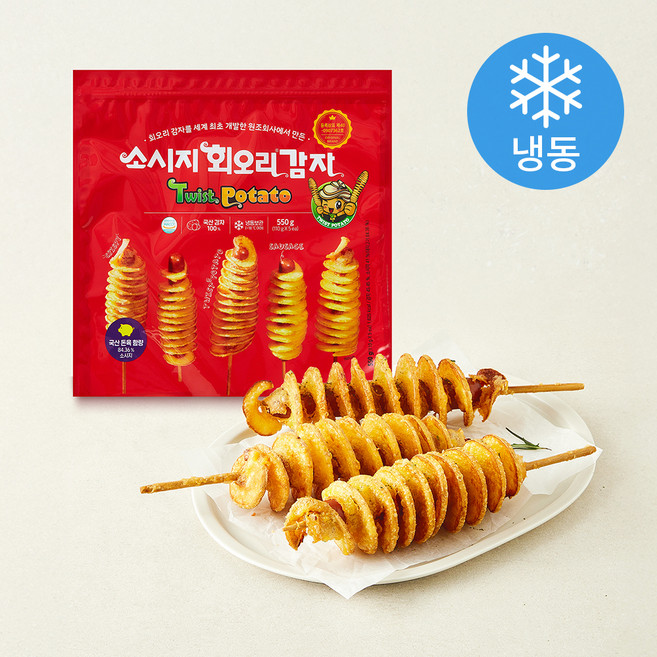 회오리감자 소시지 5개입 (냉동), 550g, 1개
