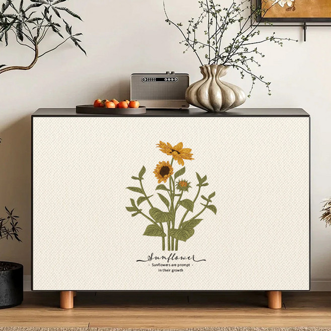 아티홈 해바라기 벨크로 캐비닛 커튼 GL826