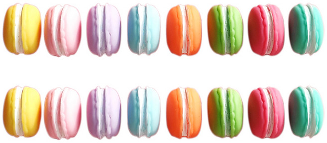 Livingif 半圓形馬卡龍造型磁鐵8款, 彩色