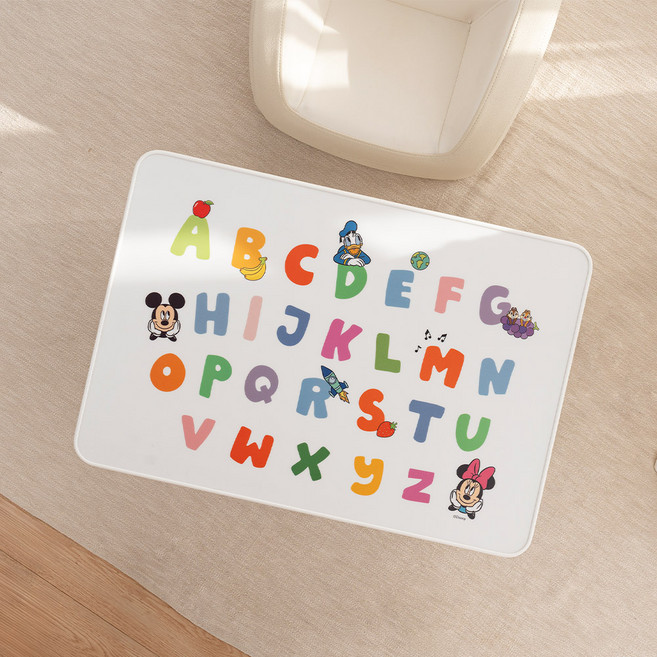 유아용 디즈니 미키앤프렌즈 높이조절 알파벳 공부상, 혼합색상