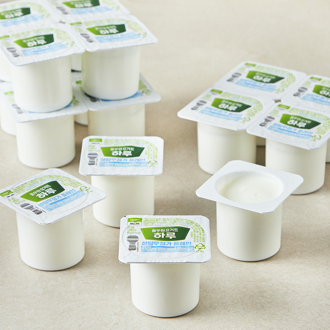 풀무원 하루 요거트 설탕 무첨가 플레인 16개입, 1.28kg, 1개