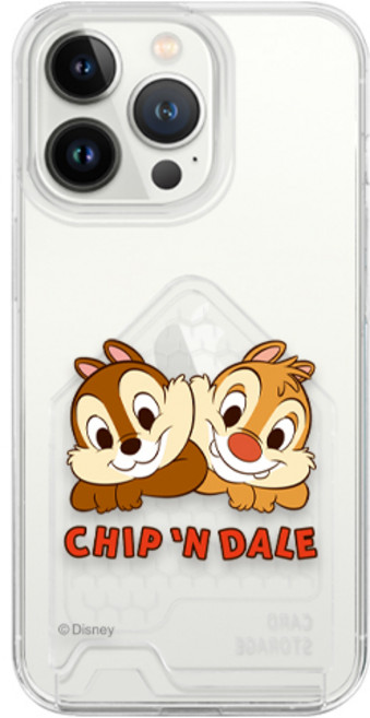 디즈니 칩앤데일 투명 언더카드 휴대폰 케이스