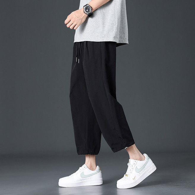 남성용 인피어스 이건 와이드 스트레이트 크롭 팬츠