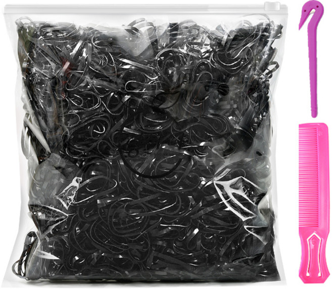 링하나 대용량 머리끈 지퍼백 + 이지컷 + 빗 세트 RH3