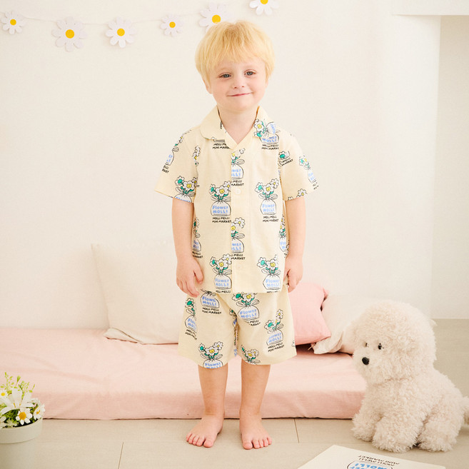 몰리멜리프렌즈 쁘띠 플라워 파자마 반팔 상의 + 하의 세트