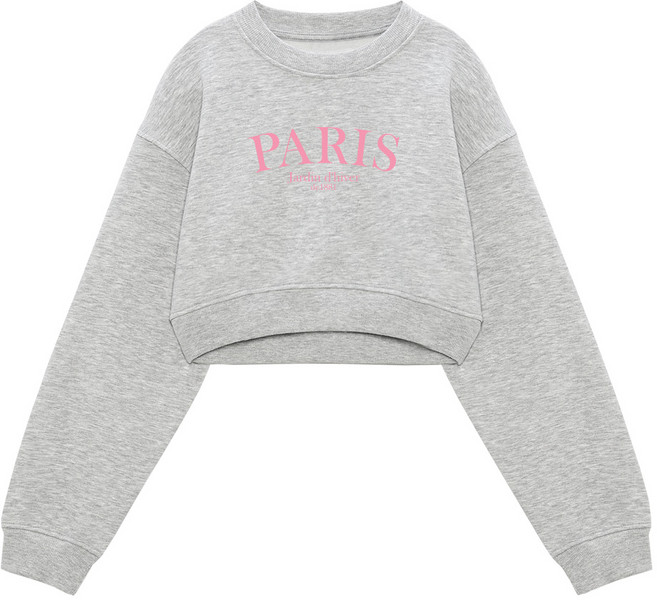 이지스튜디오 여성용 파리스 1881 크롭 소프트 맨투맨