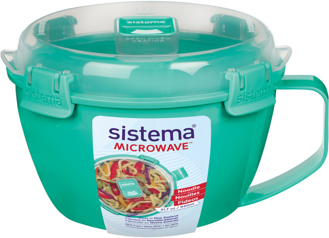 시스테마 전자레인지용 누들 핸들 멀티 찜기 940ml, 민티틸, 1개