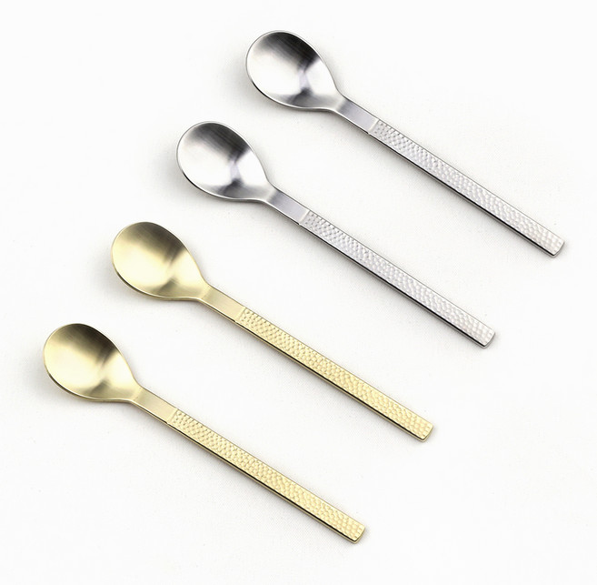보겐 국내생산 해머글로우 커트러리 티스푼 2종 세트, 1세트, 실버 2p + 골드 2p