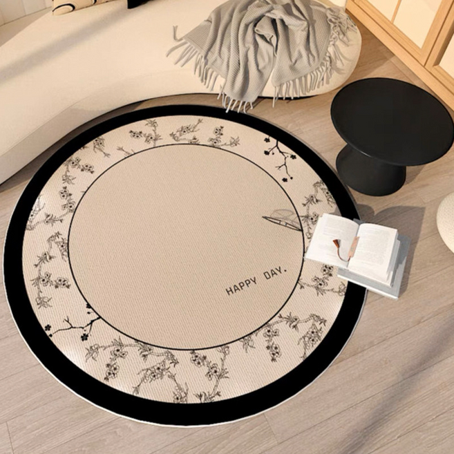 엑스터 의자 데스크용 푹신한 라운드 원형 러그