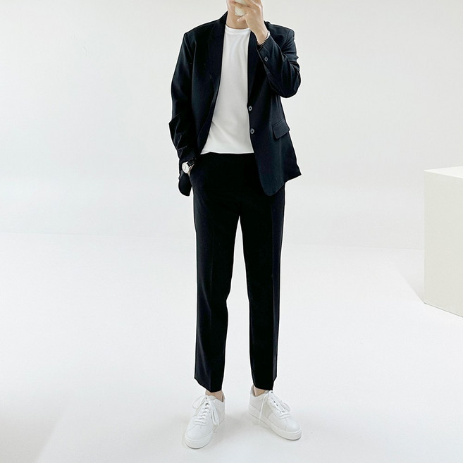 아도르클래식 남성용 아머드 캐주얼 정장 자켓 + 바지 세트