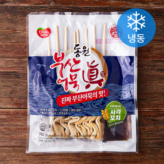 동원 부산어묵 진 사각꼬치 (냉동), 360g, 1개
