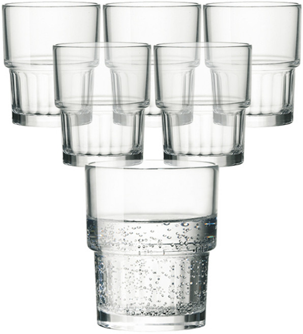 보르미올리 리옹 글라스 200ml, 투명, 6개