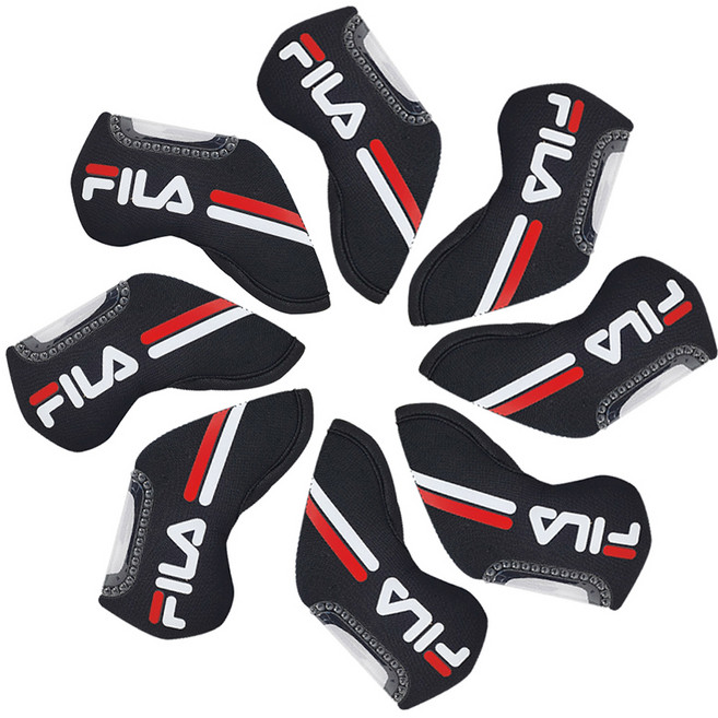 휠라골프 네오플랜 아이언커버, 블랙, 8개