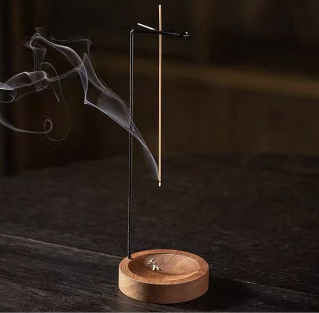 Dumakase Nag Champa 立式夾式香座, 原木 + 黑色