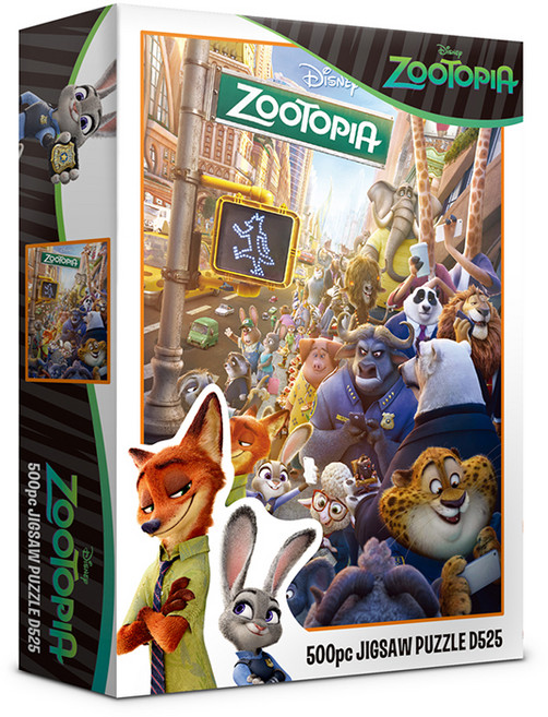 디즈니 주토피아 D525 직소퍼즐, 500피스, 혼합색상, 1개