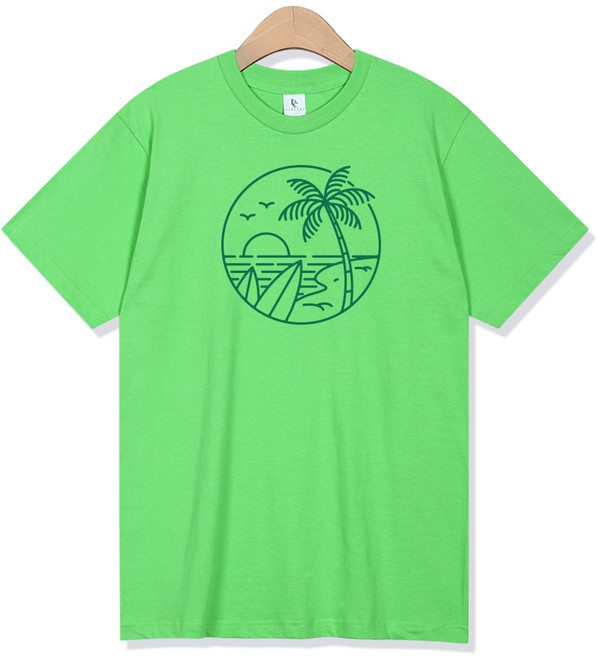 디엘크리 남성용 빅사이즈 썸머스탬프 17수 반팔 티셔츠