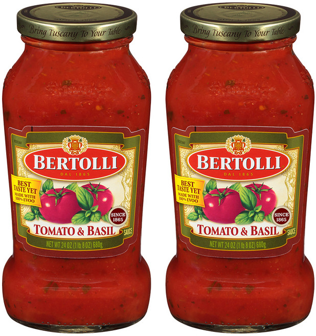 베르톨리 토마토 앤 바질 소스, 680g, 2개