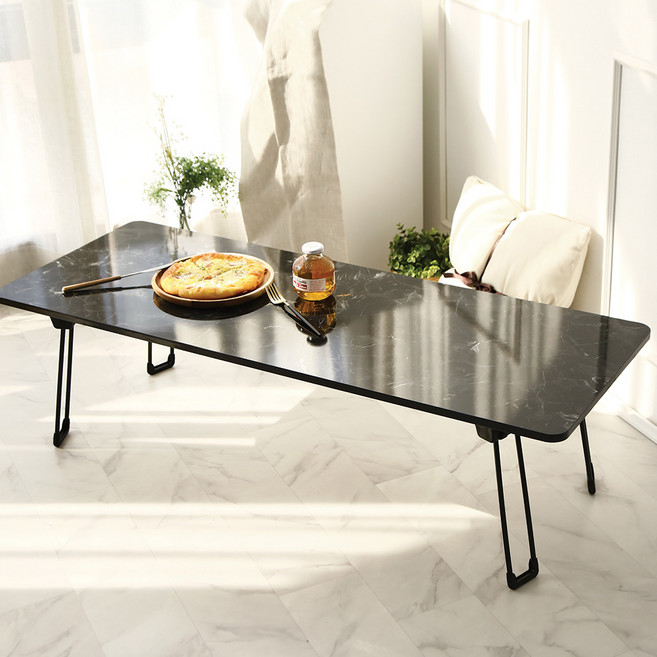 스토리퍼니쳐 국내생산 E0 LPM 9파이 워터마블 거실 테이블 1200*450, 블랙마블