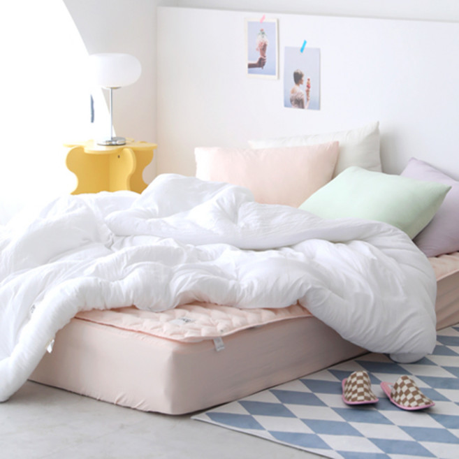 베이직톤 크레용 부드러운 사계절 옥수수솜 차렵이불 세트