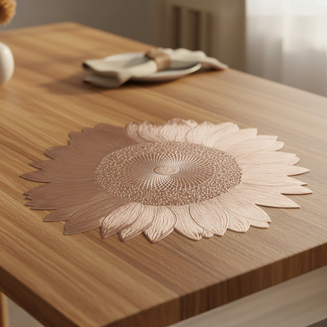 소유공간 썬플라워 엘레강스 테이블 매트 S261-0270, 로즈골드(S261-0270RG), 4개, 38cm