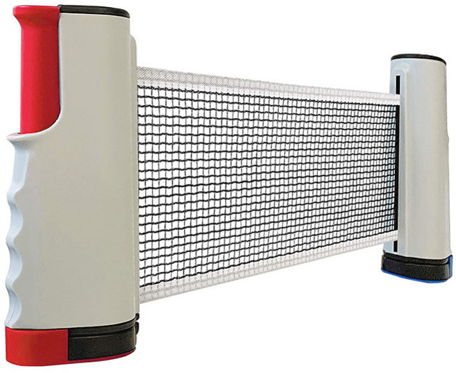 배곧인터내셔널 내구성이 좋은 원터치 탁구 네트 휴대용, 레드