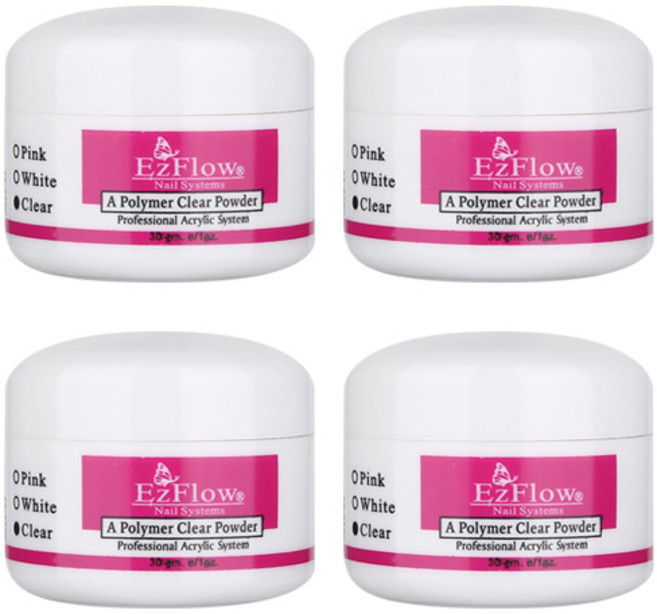 에즈플로우 다이아뷰티 Ez Flow 아크릴 파우더 30g, 클리어, 4개