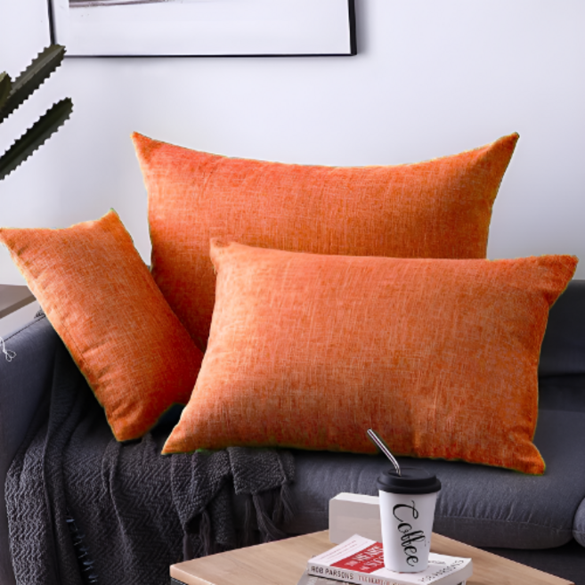 도미스 프리미엄 북유럽스타일 심플 단색 직사각형 쿠션