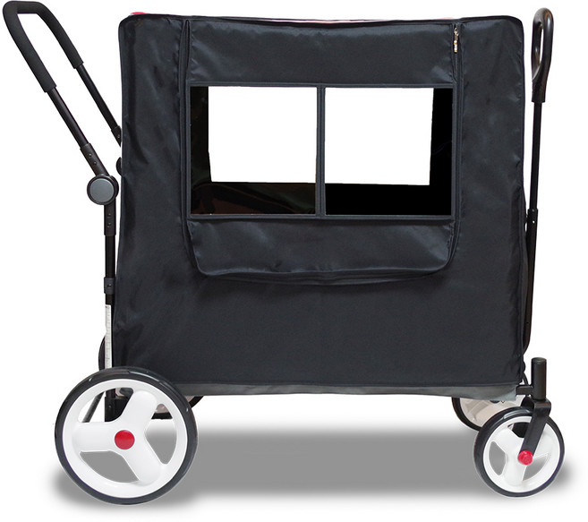 라디오플라이어 컨버터블 키즈 웨건 전용 사계절 방풍커버, 블랙, 1개