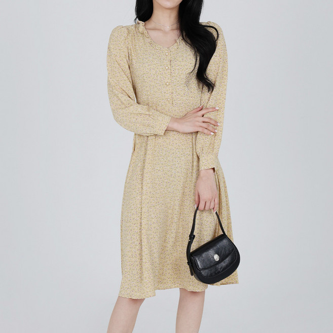 모이르벨라 여성용 레제 플라워 롱 원피스 T25SS2-A1553