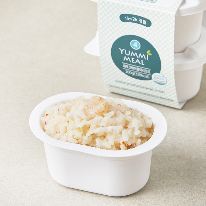 얌이밀 이유식 새우크래미팽이리조또 15~36개월 2개입, 200g, 1개