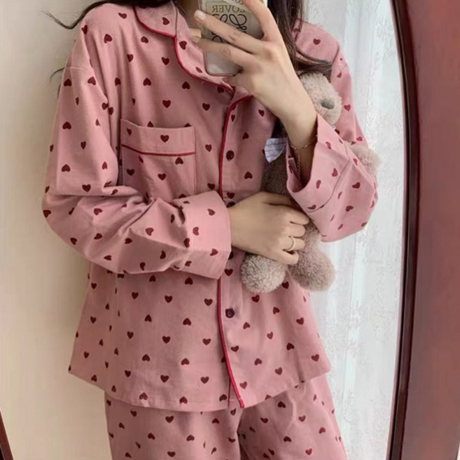 엘쏘 여성용 러블리 잠옷 상하의 세트