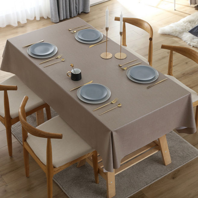 미니모 가죽 방수 식탁보, 브라운, 80 x 120 cm, 1개