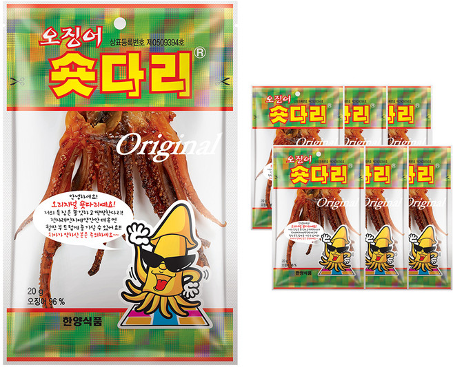 한양식품 주식회사 오징어숏다리, 20g, 6개